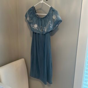 Denim off the shoulder dress Size Small